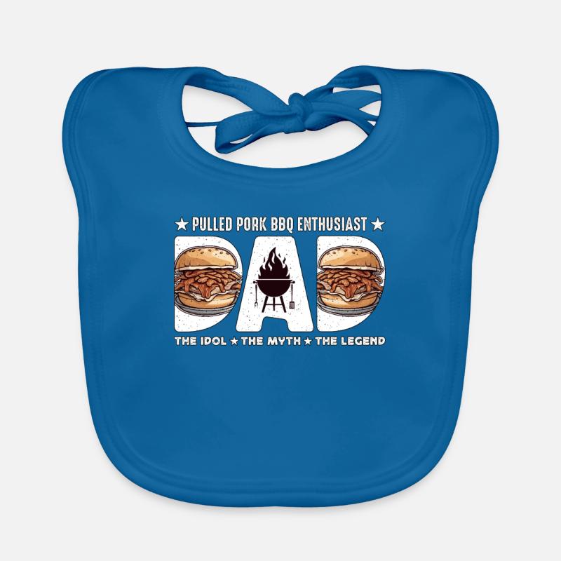 Pulled Pork BBQ Enthusiast Dad The Idol Meat Lover Organic Baby Bibs
