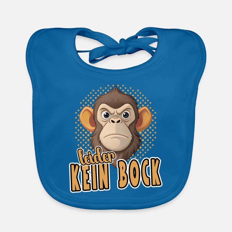Leider Kein Bock Lustiges Affen Design Baby Bio-Lätzchen