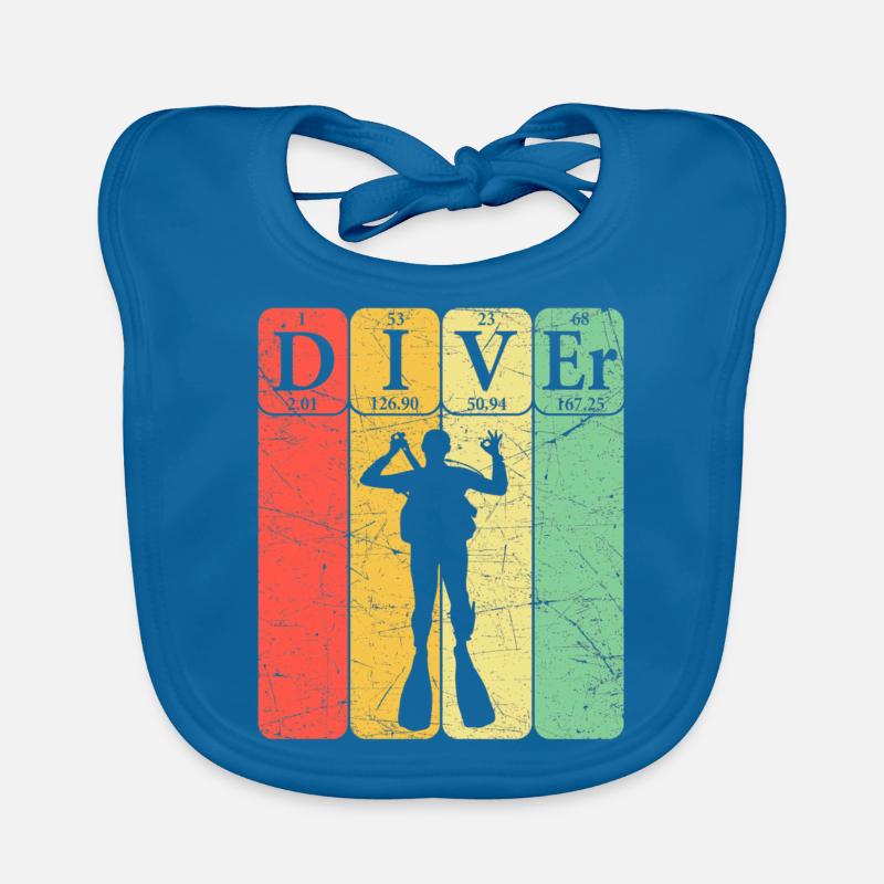 Scuba Diver Periodic Table Elements Scuba Diving Baby Bio-Lätzchen