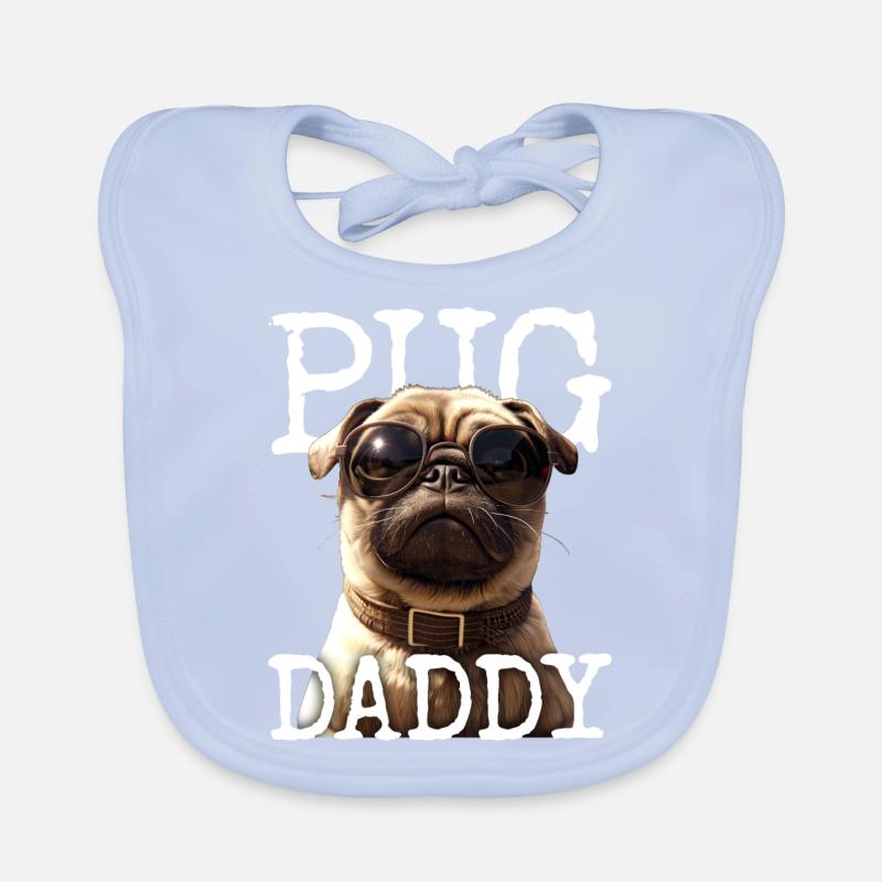Pug Daddy Mops Papa Vatertag Pug Dad Süßer Mops Baby Bio-Lätzchen