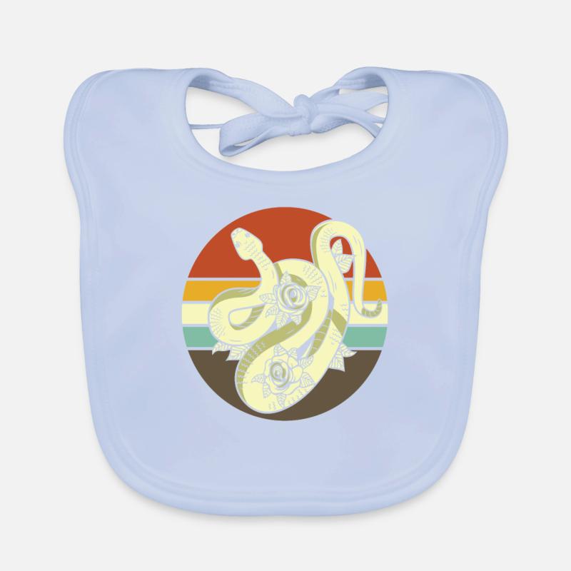 Retro Snake Organic Baby Bibs
