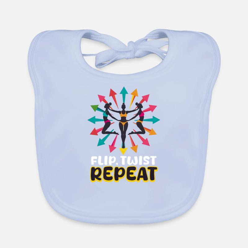 Gymnastique Flip, Twist, Repeat Bavoir bio Bébé