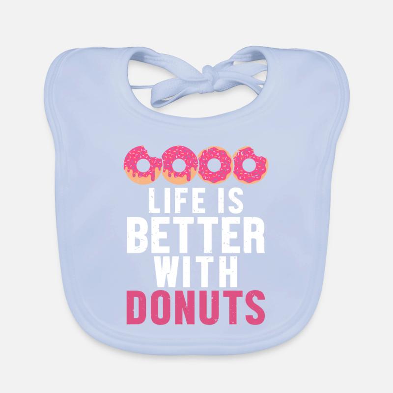 Das Leben ist besser mit Donuts Donuts Glazed Maker Baby Bio-Lätzchen