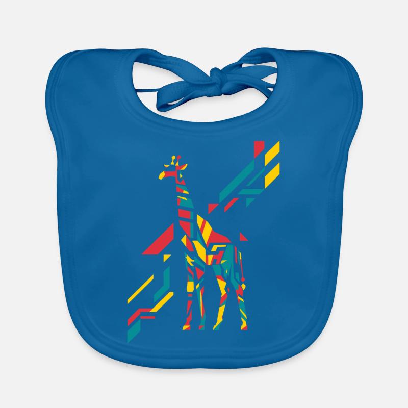 Bunte Abstrakte Giraffe Kunst Baby Bio-Lätzchen