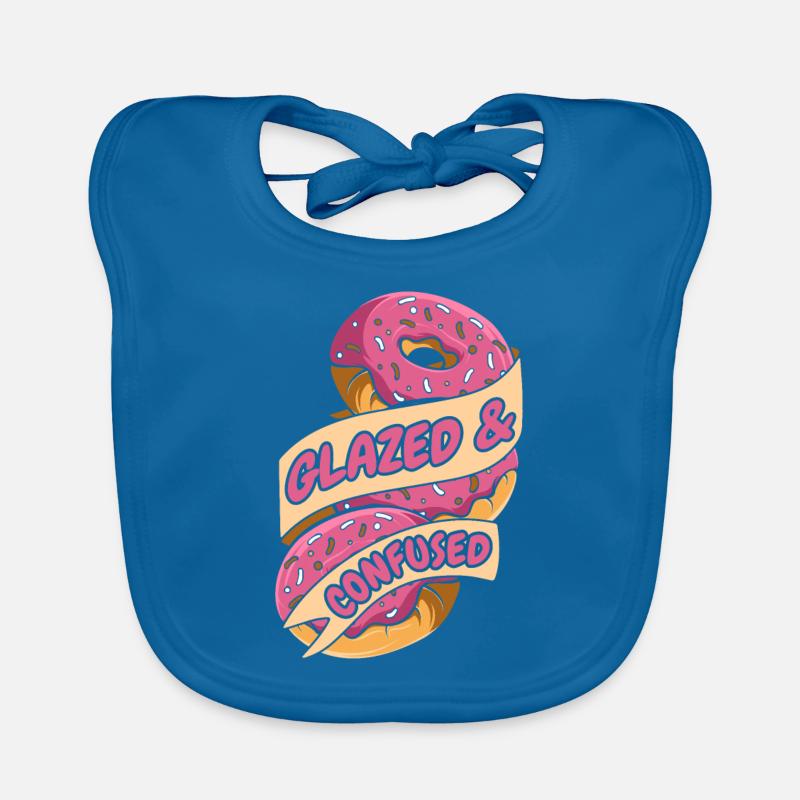 Glazed And Confused Doughnut Glazed Maker Lover Organic Baby Bibs
