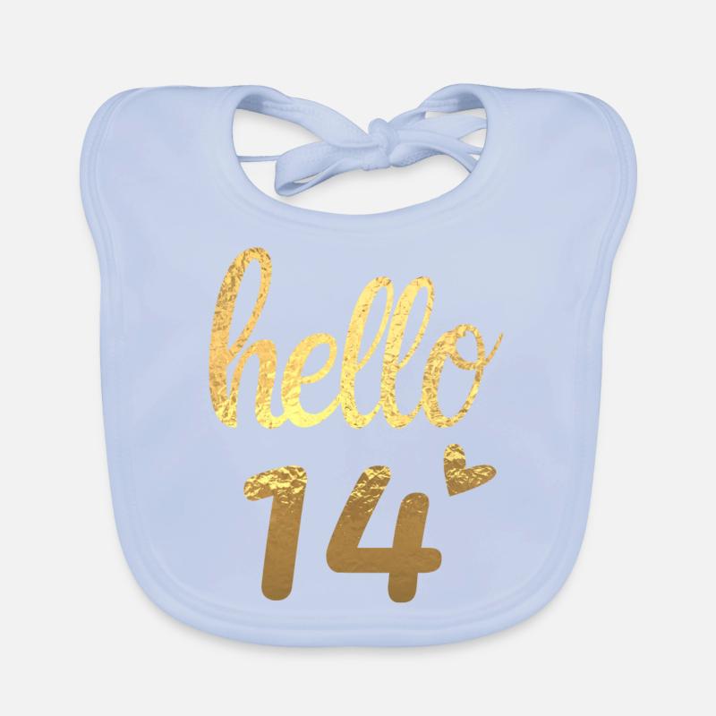 Hello 14 doré Bavoir bio Bébé