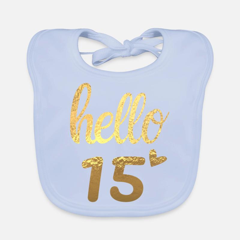 Hello 15 doré Bavoir bio Bébé