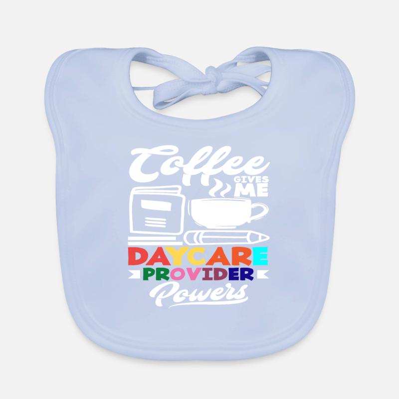 Le café me donne des éducatrices Bavoir bio Bébé