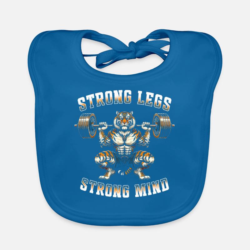 Leg Training Bodybuilders Strong Legs Strong Mind Organic Baby Bibs