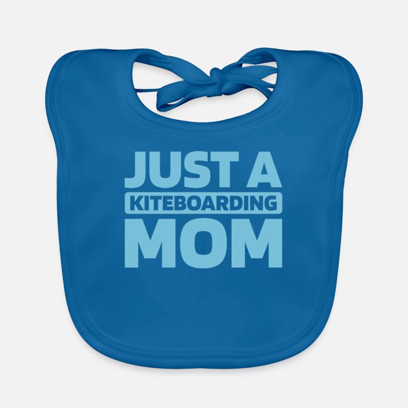 Kitesurfeur Kitesurf Cerf-volant Kitesurf - Bavoir bio Bébé - bleu paon