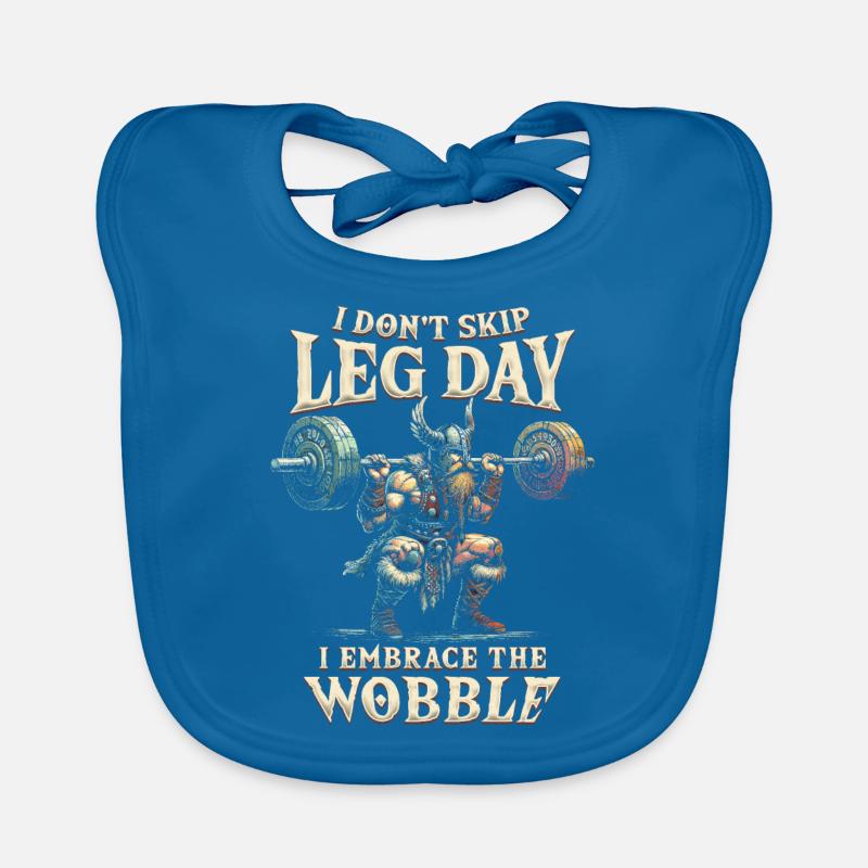 Beintraining Bodybuilder I Don't Skip Leg Day Baby Bio-Lätzchen