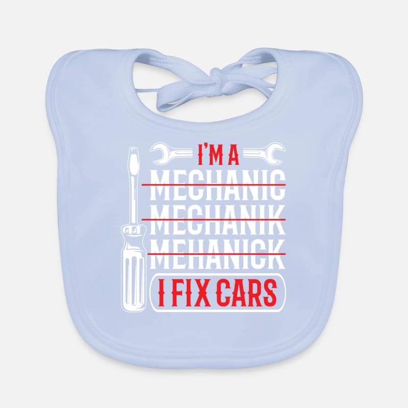 Saying mechanic Organic Baby Bibs