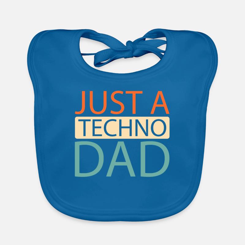 Techno Raver Just A Techno Dad Organic Baby Bibs