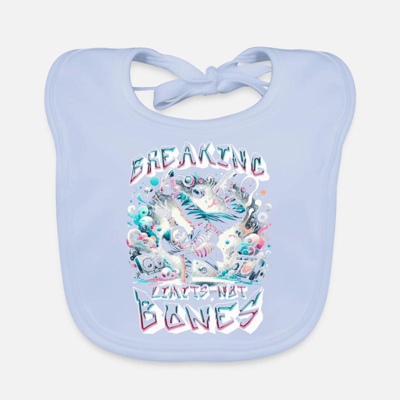 Breakdance B-boy Breaking limits Organic Baby Bibs