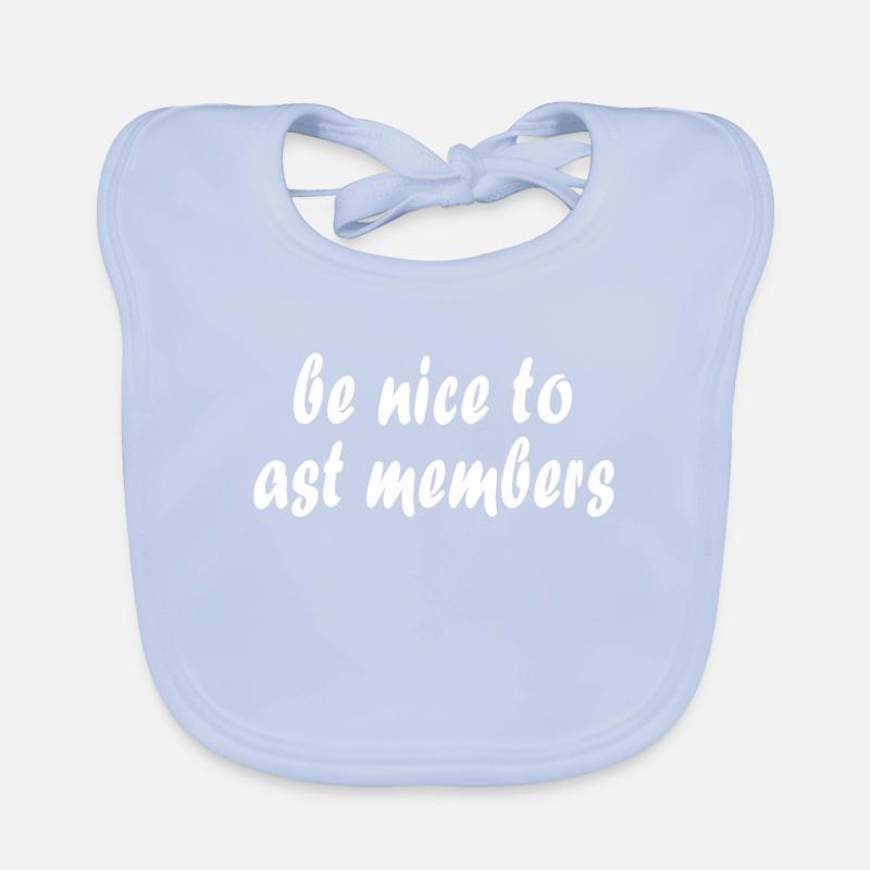 Be Nice To Cast Members Organic Baby Bibs