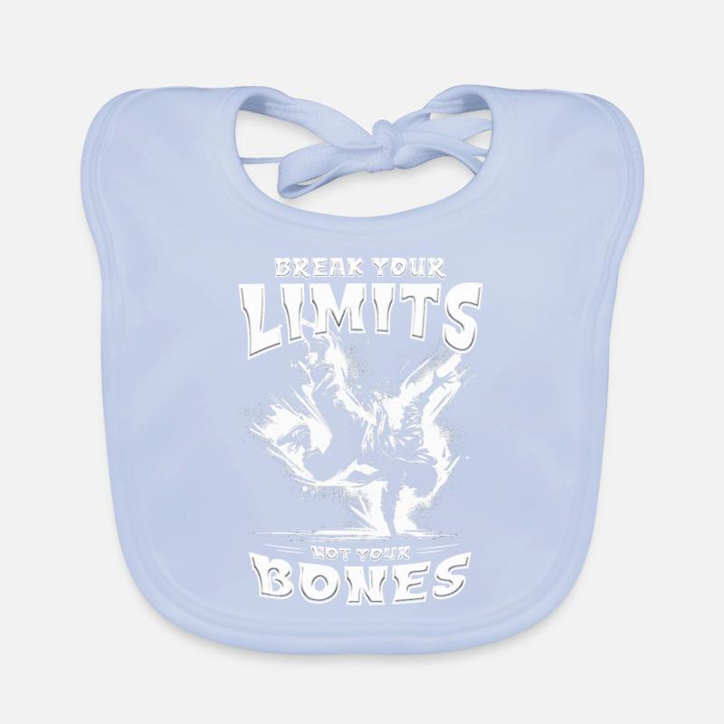 Breakdance B-boy Break Your Limits Organic Baby Bibs