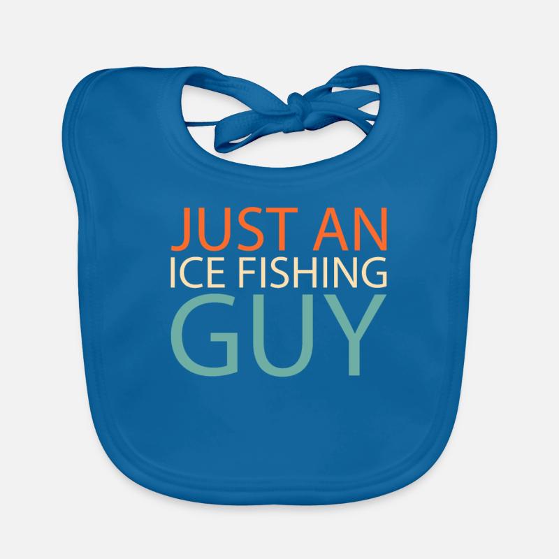 Eisfischen Eisangeln Juste un pêcheur sur glace Bavoir bio Bébé