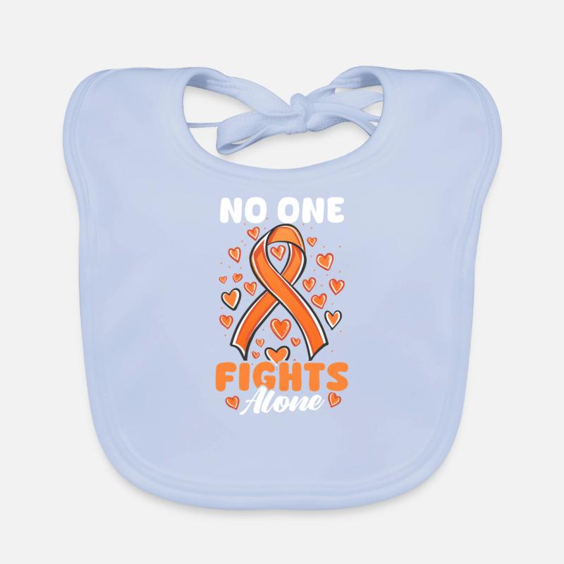 Leukemia Awareness No One Fights Alone Organic Baby Bibs