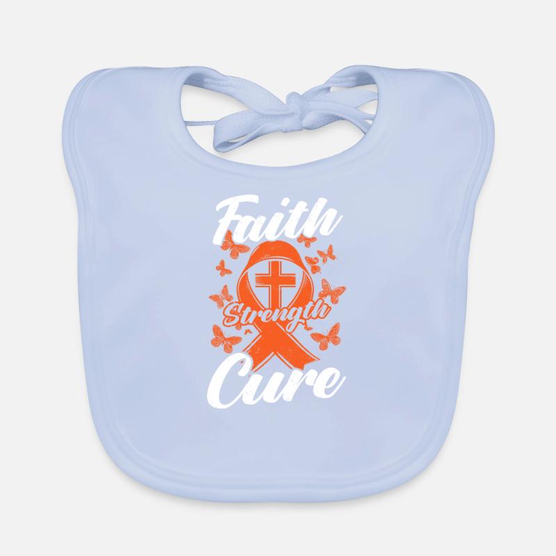 Leucémie Conscience Foi, Force, Guérison Bavoir bio Bébé