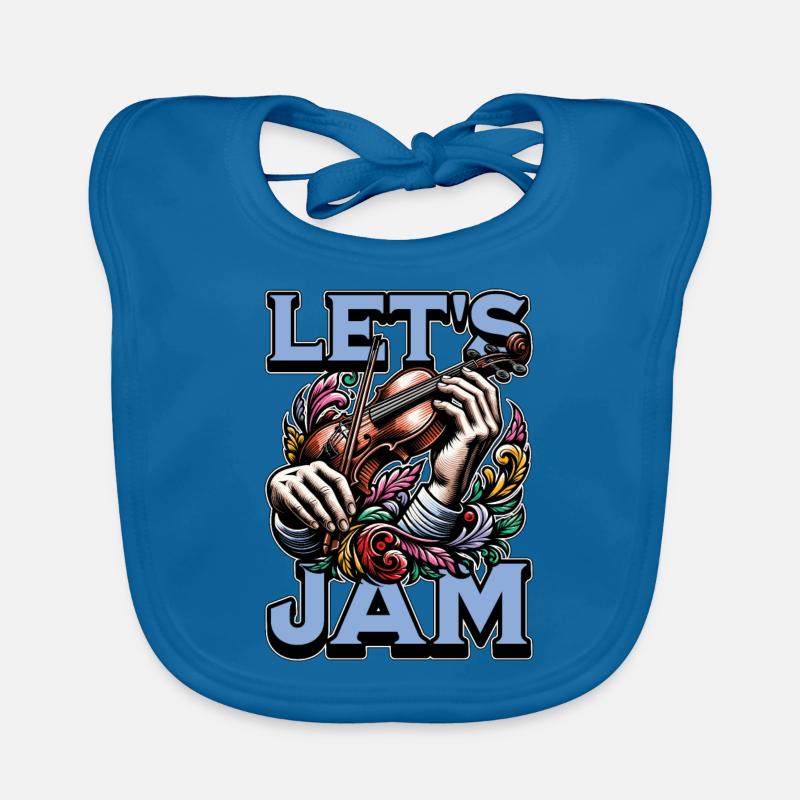 Fiddle Let's Jam String Instrument Fiddle Player Baby Bio-Lätzchen