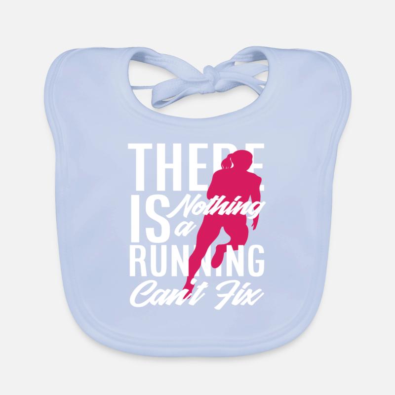 Running can fix everything Organic Baby Bibs