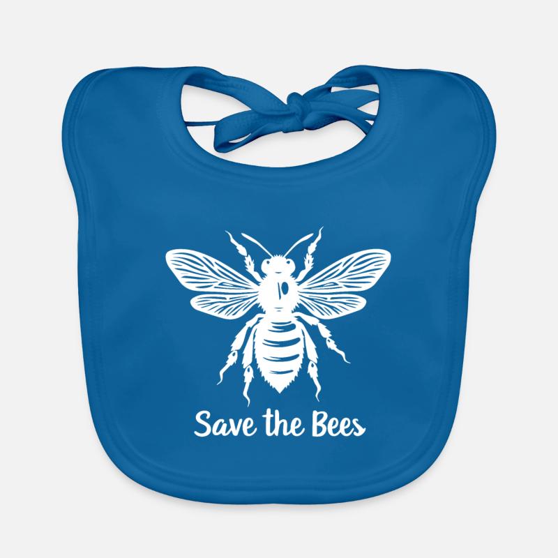 RETTET DIE BIENEN (HELLES TEXTDESIGN) Baby Bio-Lätzchen