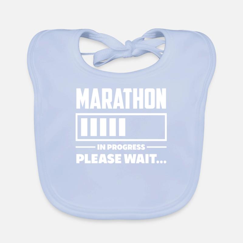 Marathon In Progress Please Wait Lustiges Baby Bio-Lätzchen
