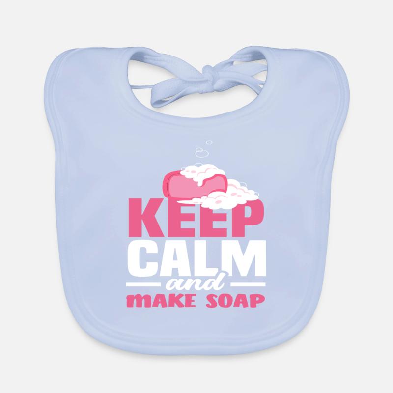 Keep Calm And Soap Making Baby Bio-Lätzchen