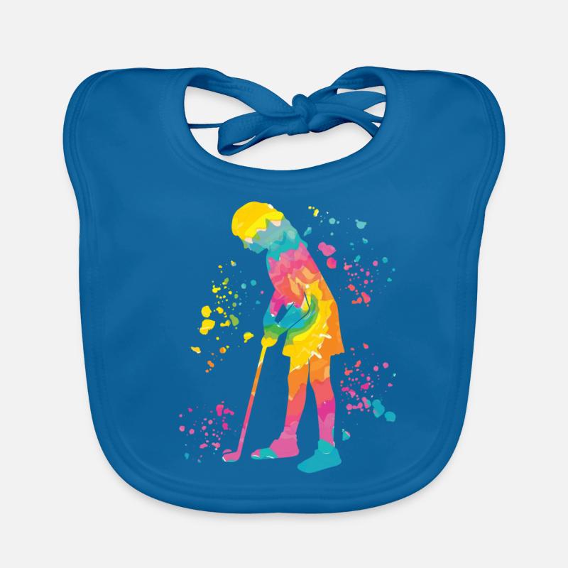 Golfer Colorsplash Kinder Miniaturgolf Baby Bio-Lätzchen