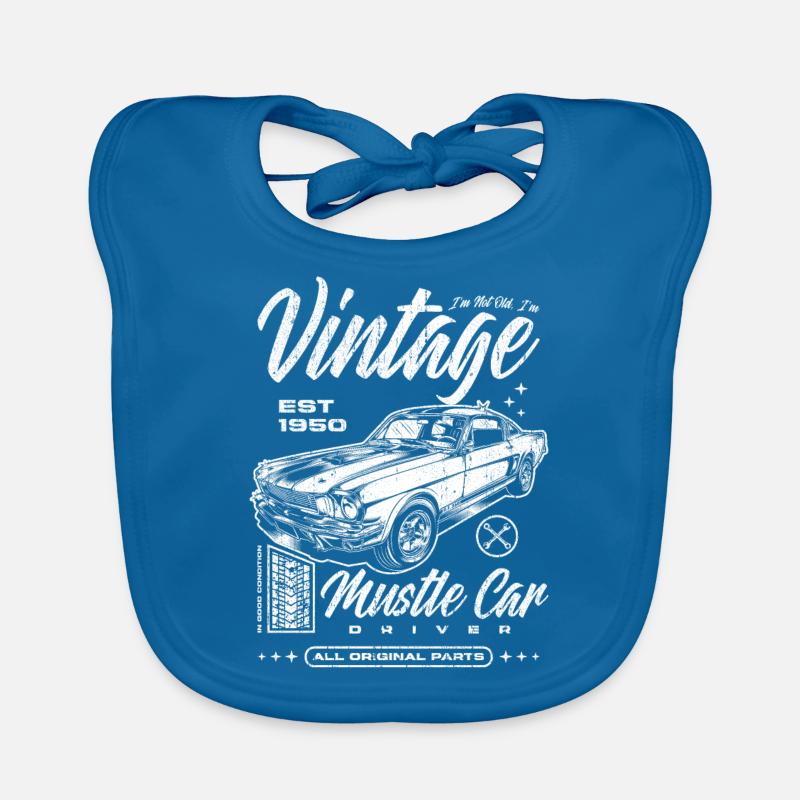 Ich bin nicht alt, ich bin ein Oldtimer, Oldtimer, Jahrgang 1950 Baby Bio-Lätzchen