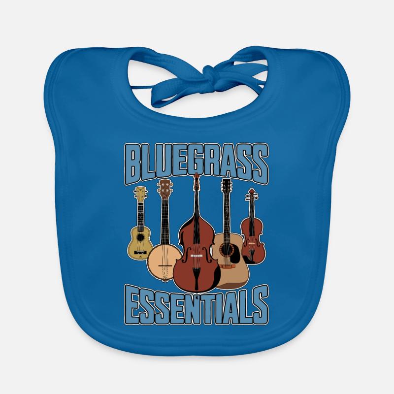 Bluegrass Essentials String Instrument Music Lover Baby Bio-Lätzchen