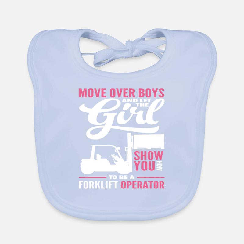 Forklift driver shows it to the guys Organic Baby Bibs