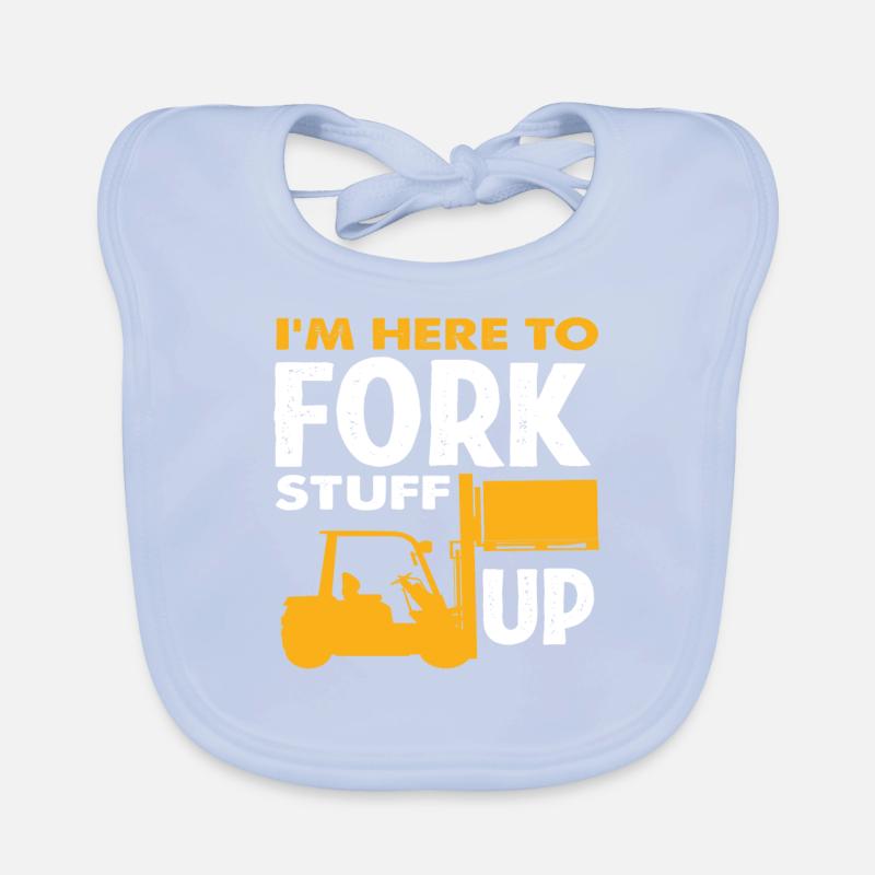 I'm here to pile things up Organic Baby Bibs