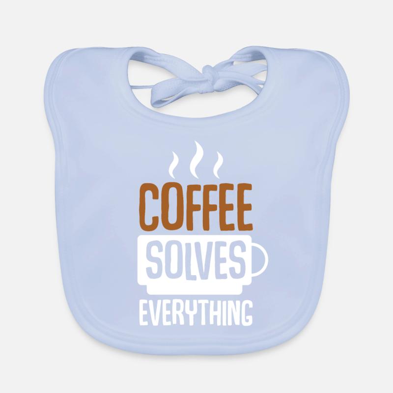 Coffee Solves Everything Organic Baby Bibs