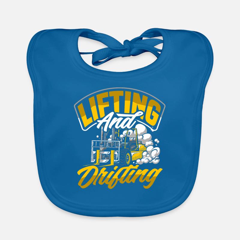 Gabelstapler Lifting And Drifting Baby Bio-Lätzchen