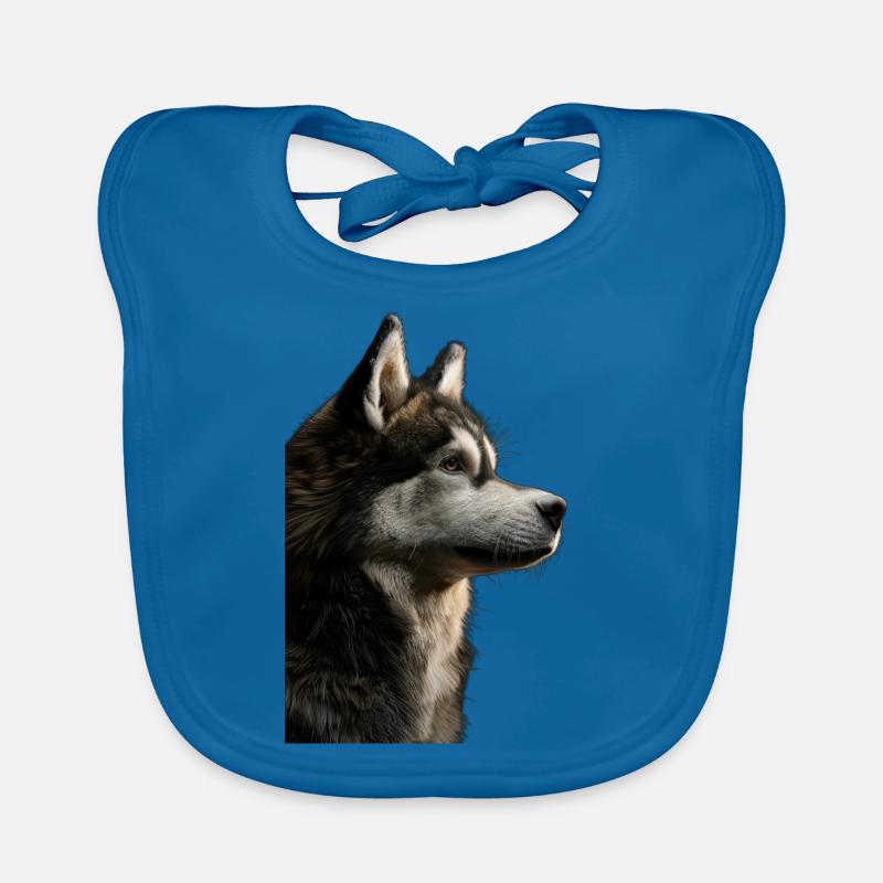 Alaskan Malamute Organic Baby Bibs