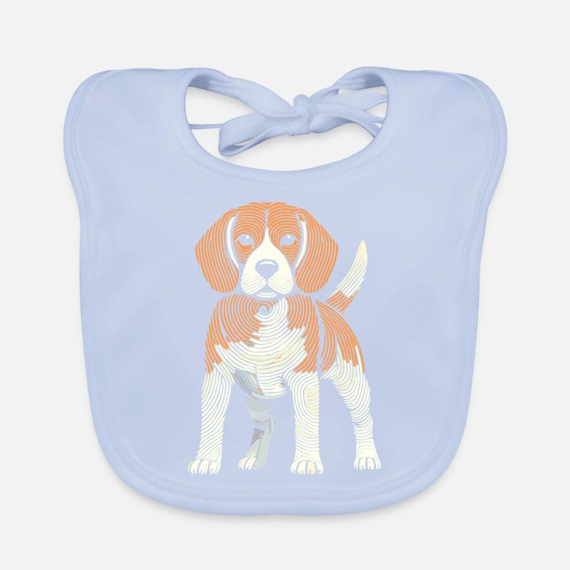 Empreinte digitale du beagle Bavoir bio Bébé