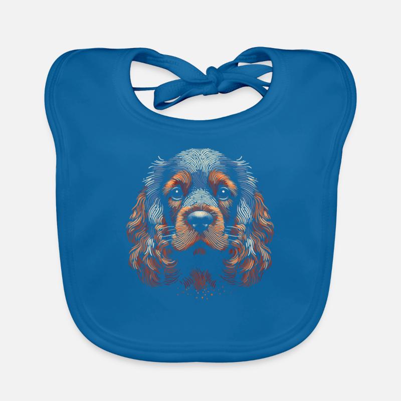 Empreinte digitale Cocker Spaniel Bavoir bio Bébé