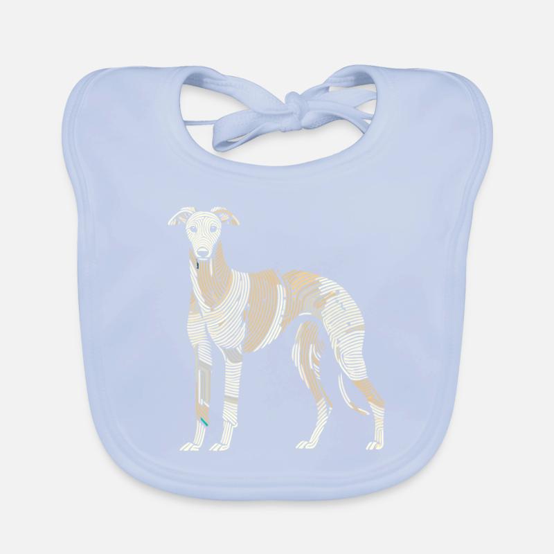 Greyhound Greyhound Empreinte digitale Bavoir bio Bébé