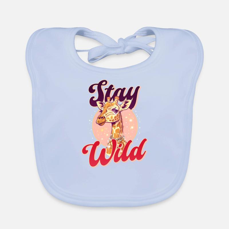 Giraffe bleibt wild Baby Bio-Lätzchen