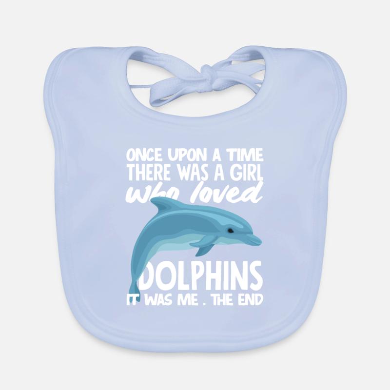 Es War Einmal Ein Mädchen Das Delfine Liebte Baby Bio-Lätzchen