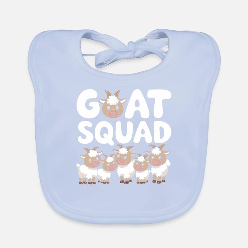 Groupes de chèvres Conception Goat Squad Bavoir bio Bébé