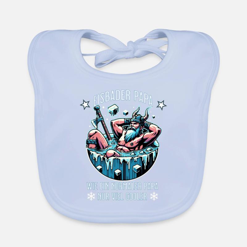 Der Eisbader Papa – Eisbaden im ewigen Eis Baby Bio-Lätzchen