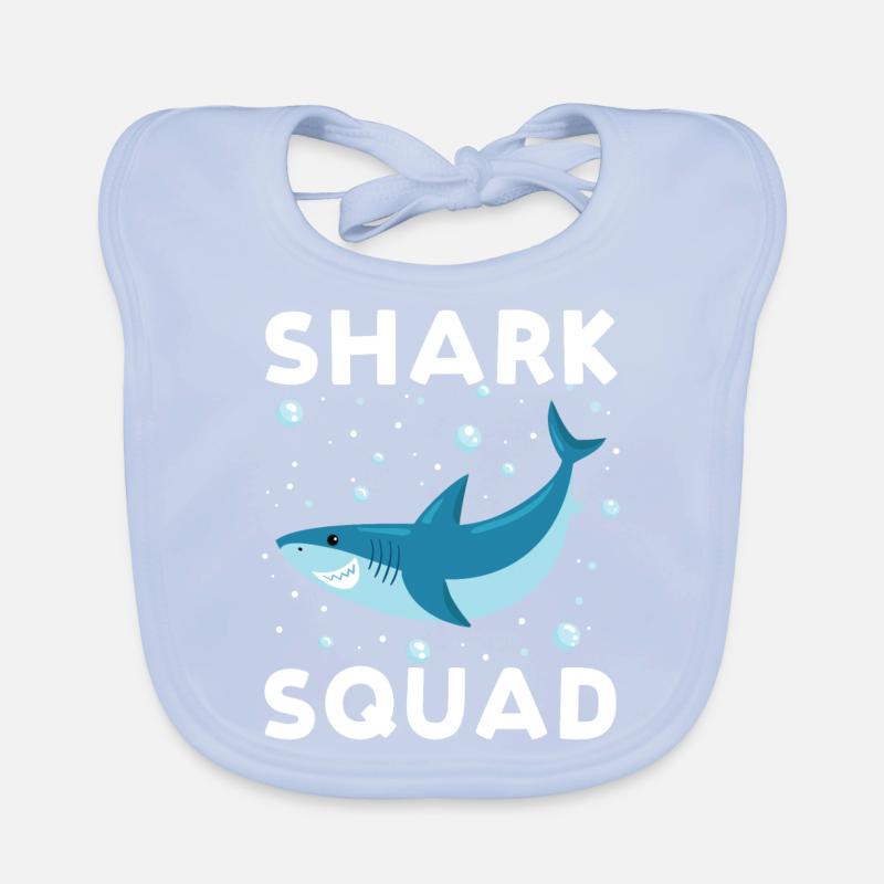 Cool Shark Squad avec planche de surf Summer Vibes Bavoir bio Bébé