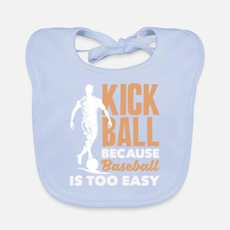 Kickball Player Legend Organic Baby Bibs