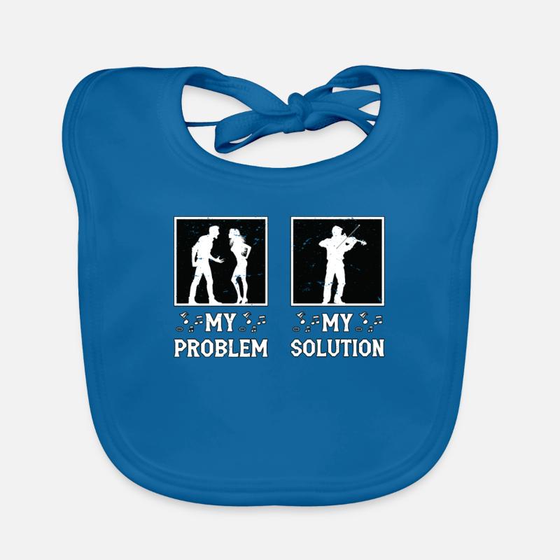 Fiddle Player My Problem My Solution Pictogram Dad Baby Bio-Lätzchen