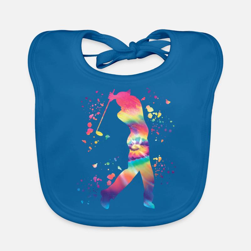 Golfer Colorsplash Kinder Miniaturgolf Baby Bio-Lätzchen