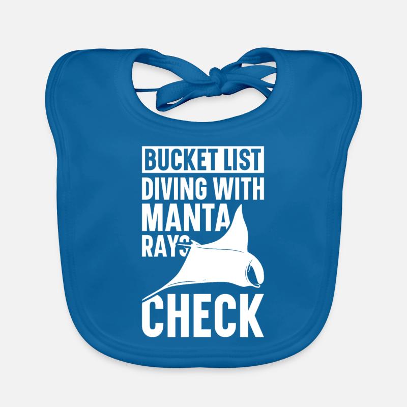 Manta Ray Lover Sea Creature Devil Ray Organic Baby Bibs