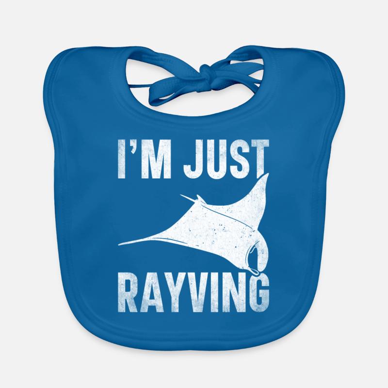 Manta Ray Lover Sea Creature Devil Ray Organic Baby Bibs