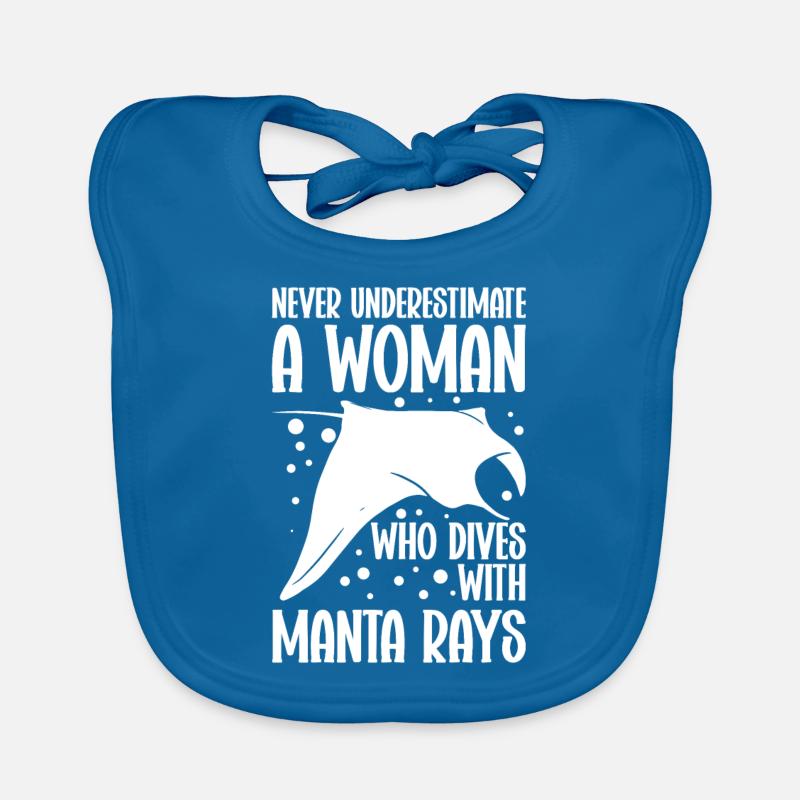 Manta Ray Lover Sea Creature Devil Ray Organic Baby Bibs